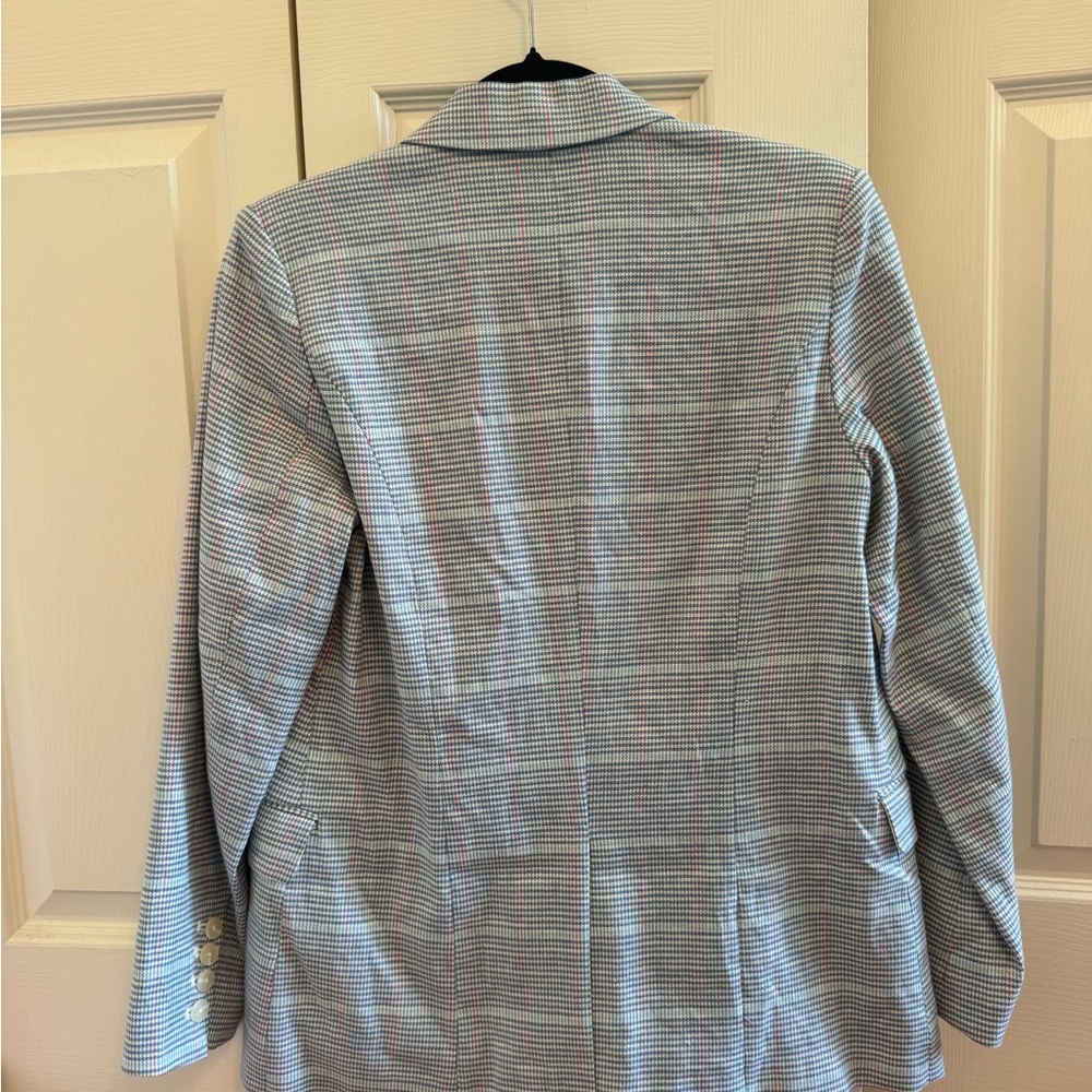 Rails Light Blue Glen Plaid Double-Breasted Blazer - Picture 5 of 5